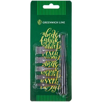 Перо плакатное набор 5шт. "Greenwich Line" 287857 с держателем