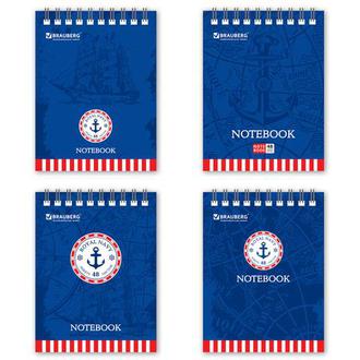 Блокнот 48л. А6 "Brauberg" спир.верх. 125698