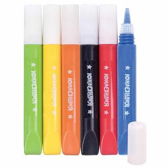 Краски по стеклу  6цв. + шаблоны ВИТРАЖ "Юнландия" 191758