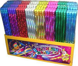 Карандаш чгр. "Волшебные палочки" Laser DH-117 с ластиком
