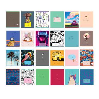 Тетрадь  24л. клетка "BG" 17738 Mix-24