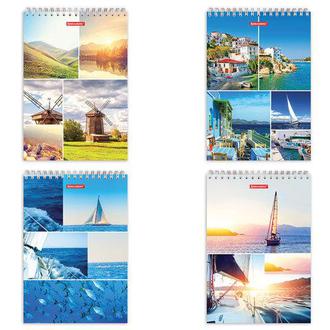 Блокнот 80л. А4 гребень 129804/805/806