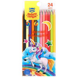 Карандаши "Мульти-пульти" 24цв. 46363 пластиковые