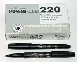 Маркер перм. "Line plus" 0,5мм 220UF черный