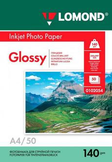 Бумага для фото стр. принтер LOMOND 140г 50л. одност. глянц. формат А4