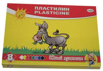 Пластилин  8цв. Гамма 280043 Юный художник 112гр. со стеком
