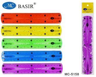 Линейка пластм. 20см "Basir" MC 5158 гибкая