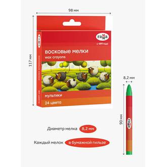 Карандаши восковые 24цв. "Гамма" 2131018_01_31