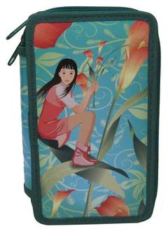 Пенал б/наполн. schoolФОРМАТ 2 секции "Девочки цветы" ПП2-1ДЦ