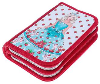 Пенал Пчелка 2 отделения 190х120 ПО 05 Девочка клубничка