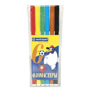 Фломастеры "CENTROPEN"  6цв. Пингвины 7790/06-86 в пласт. пакете