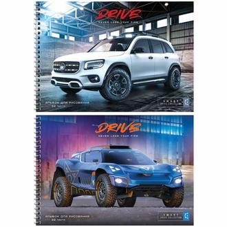 Альбом для рисования 32л. Спейс гребень 44456 Авто Drive