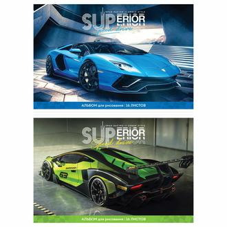 Альбом для рисования 16л. Спейс 36120/44422 ассорти