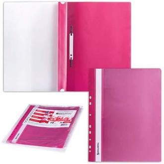 Папка скоросшив. пластик. европланка "Brauberg" красный 223866/226582