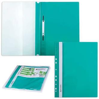 Папка скоросшив. пластик. европланка "Brauberg" зеленый 223865/226581