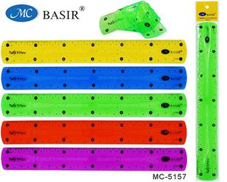 Линейка пластм. 30см "Basir" MC 5157 гибкая
