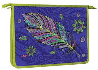 Папка д/тетрадей А4 Hatber 24049 молния Перо Жар-птицы