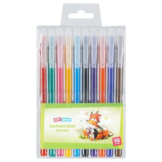 Набор ручек шар. 10цв. "Спейс" BP10 22298