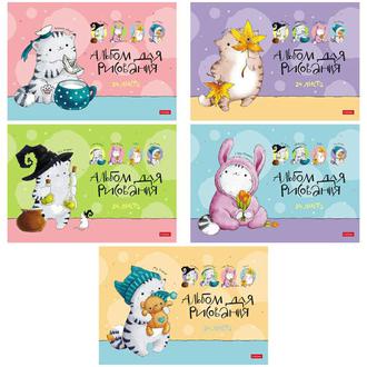 Альбом для рисования 24л. Хатбер мелов. Приключения кота пирожка 24А4В