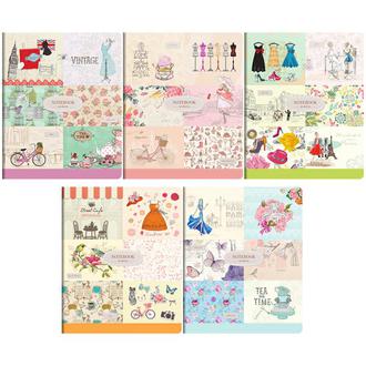 Тетрадь  96л. Спейс А5 клетка Винтаж 20990 Модный коллаж