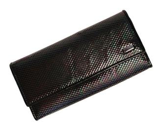 Портмоне женск. 0-551 185*95 кожа лак крокодил цвет хамелеон