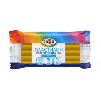 Пластилин  1цв. Гамма 50гр желтый 270818-17