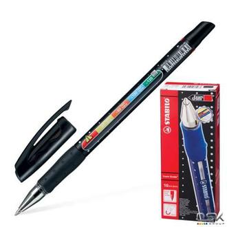 Ручка шар. "Stabilo" 588/G-46 черный д/экзаменов