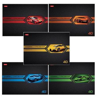 Альбом для рисования 40л. Хатбер выб. лак AutoCarbon