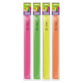 Линейка пластм. 30см "Стамм" ЛН38 для левшей