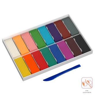 Пластилин 16цв. Гамма 280046 Юный художник 224гр. со стеком