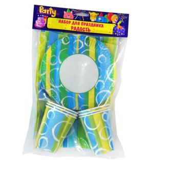 Набор для праздника Action 6шт. Радость API 0094 (скатерть, тарелки, чашки, салфетки)