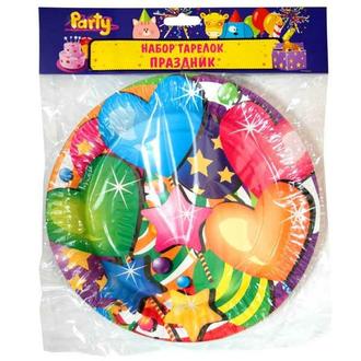 Тарелка одноразовая Action 6шт. Праздник API 0104