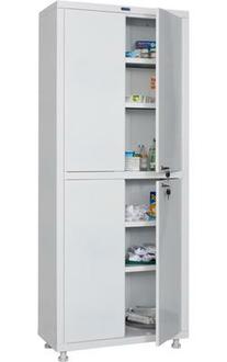 Шкаф металл. М2 165.70.32 М медицинский 1655*700*320  4полки 32кг 4 дверцы металл