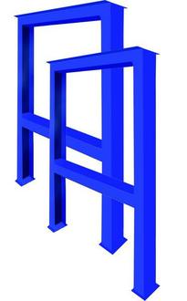 Комплект опор К-1Э 650*860*420 для верстака с подвесной тумбой ВП-Э