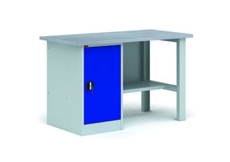 Верстак ВП-2/1.2 685*1200*860 Столешница, стенка задняя, верстачная опора, тумбаТ1, полка верстачная