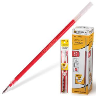 Стержень гелев. "Brauberg" 0,5мм красный 170168 игольчатый
