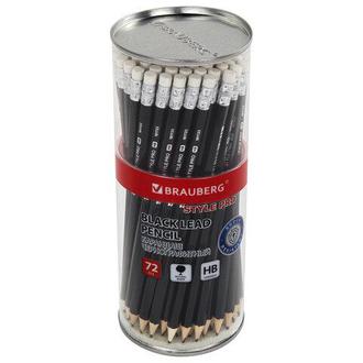 Карандаш чгр. "Brauberg" 181723 с ластиком