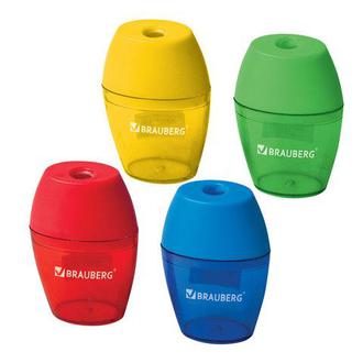 Точилка Brauberg пластм. с контейнером 222491