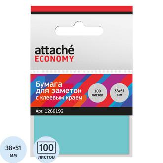 Липкий блок   51*38 100л. Attache 1266192 синий неон