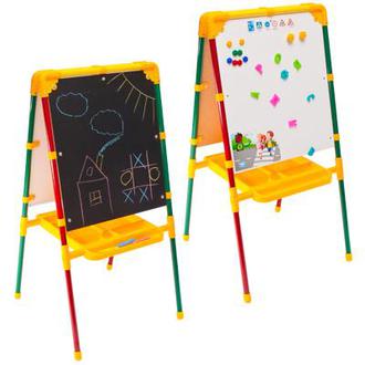 Доска д/письма белая магнитно-маркерная  53*46 детская двухсторонняя