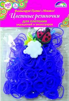 Резинки для плетения 300шт. 39673 цвет сиреневый