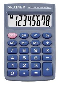 Калькулятор "Skainer" SK 110 8 разр. карманный 58х87х12