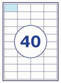 Этикетки самокл. А4 40шт. 52,5*29,7 OF-SET LA 5229 (100листов/уп.)