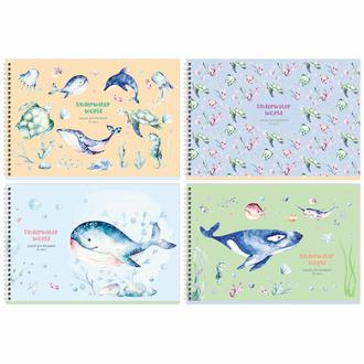 Альбом для рисования 24л. BG гребень Подводный мир 10877