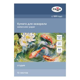 Папка для акварели А4 10л. Гамма 40C03F710W 200г/м2