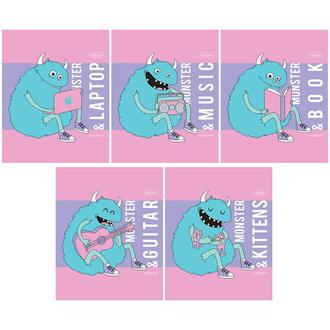 Тетрадь  48л. Хатбер клетка Милый монстрик 48Т5В1