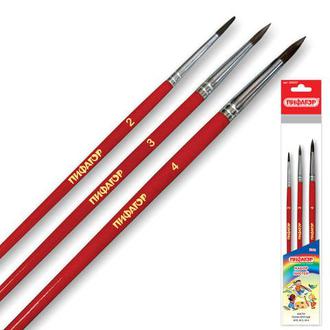 Набор кистей 3шт. (пони №№2,3,4) 200227