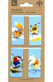 Закладка для книг магнитная набор 4 шт. 52166 25х58мм