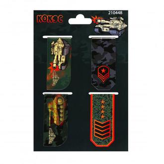 Закладка для книг магнитная набор 4 шт. 210448 55х25мм