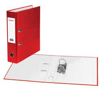 Папка 70мм "Staff" ПВХ красная